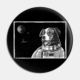 Space dog Pin