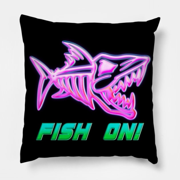 FISH ON Pillow by Fisherbum