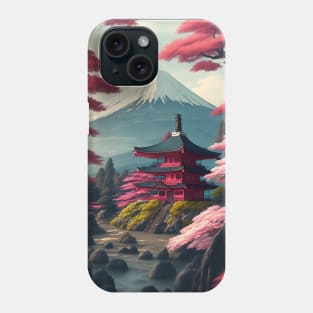 Serene Mount Fuji Sunset - Peaceful River Scenery Phone Case