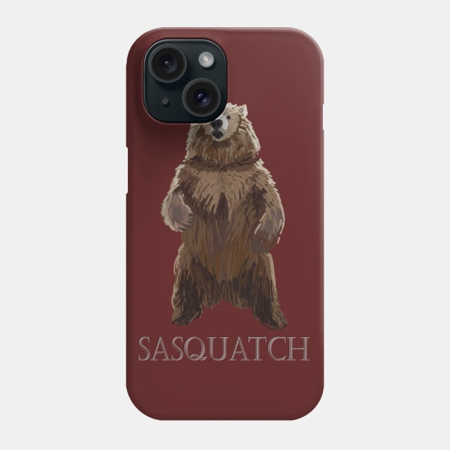 Sasquatch bear Phone Case by Sci-Emily