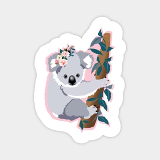 Koala Bear with flowers Magnet