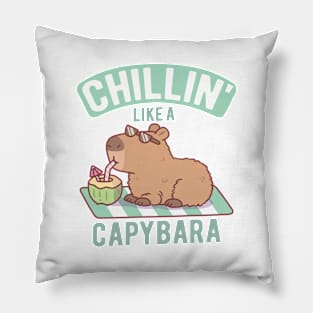 Cute Chillin Like A Capybara Pillow