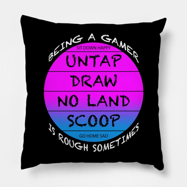 Being A Gamer Is Rough Sometimes Pink Pillow by Shawnsonart