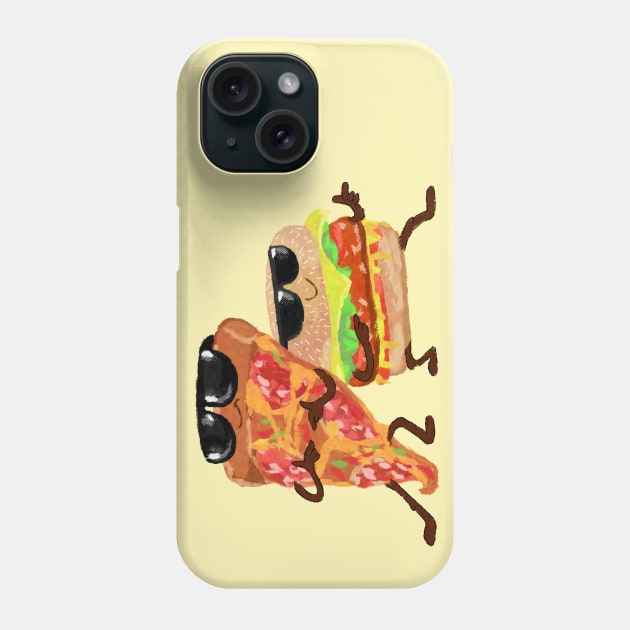 Pizzeman and Burgers Phone Case by Aline Eg