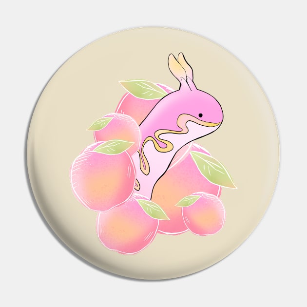 Peach Sea Slug / Seaslug Pin by Scribble-LeviJo