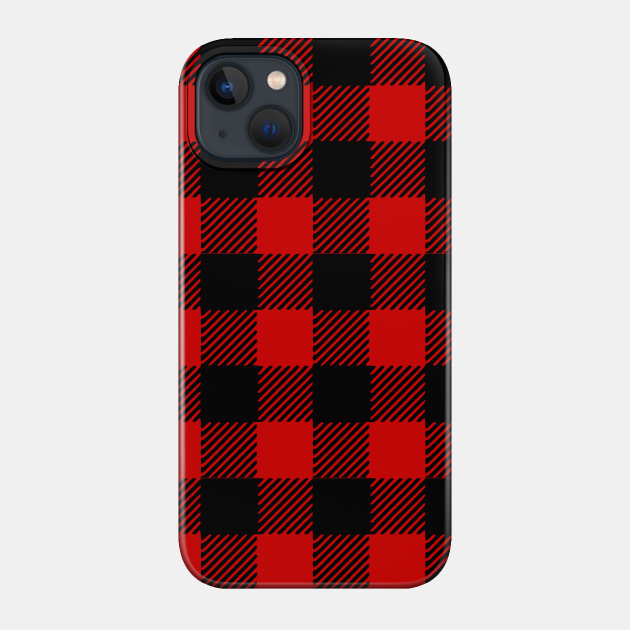 Red plaid pattern - Red Tartan - Phone Case