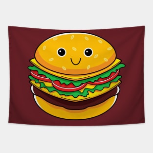 Cute Burger Tapestry