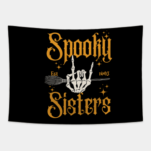 Spooky Sisters Group Matching Girlfriends or Sisters Halloween Witches Tapestry