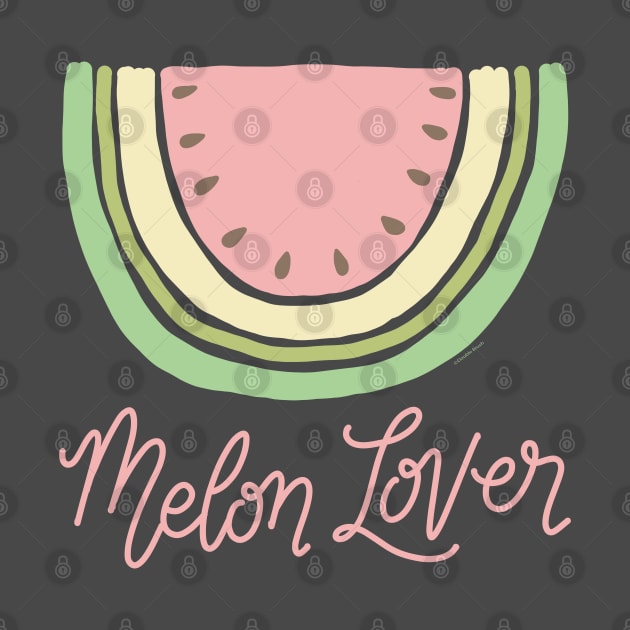 Watermelon Melon Lover Boho Minimal Watermelon Slice Art by DoubleBrush