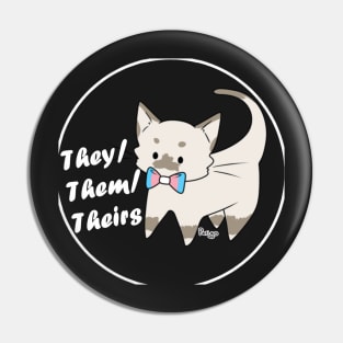 They/Them/Theirs Pronouns Kitty (v1) Pin