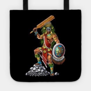 Aztec Skull Warrior Tote