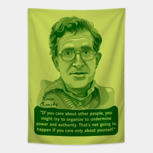 Noam Chomsky Portrait and Quote Tapestry