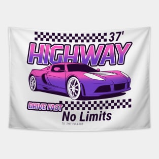Drive Fast Racer Tapestry