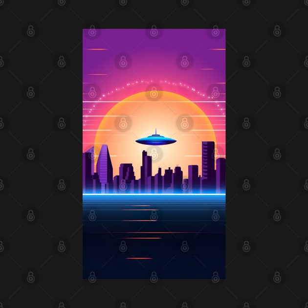 Vintage Style Alien UFO Encounter - Sci-Fi Design by PlutoOrigins