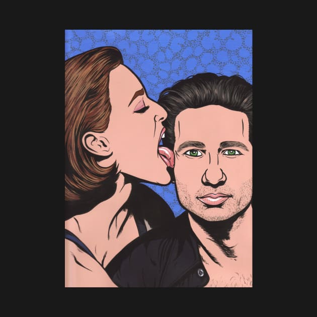 Scully and Mulder by turddemon