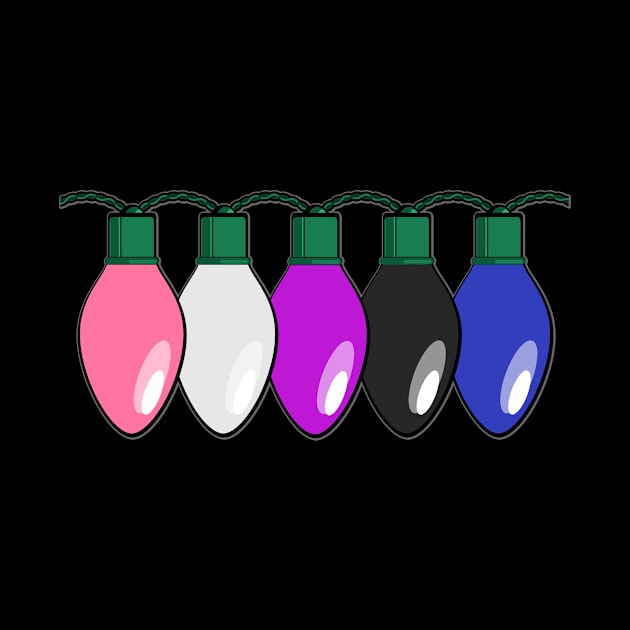 Genderfluid Pride Christmas Lights by wheedesign