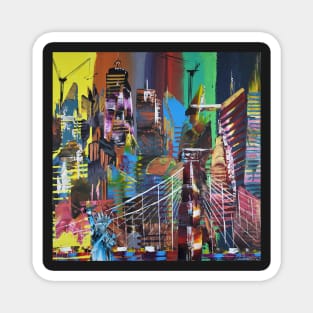 New York City Abstract Painting 857 Magnet