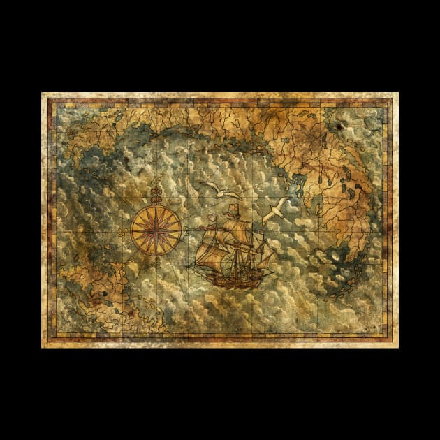 Old Nautical Map 2 (Fantasy). by Mystic Arts