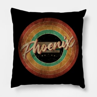 Phoenix Vintage Circle Art Pillow