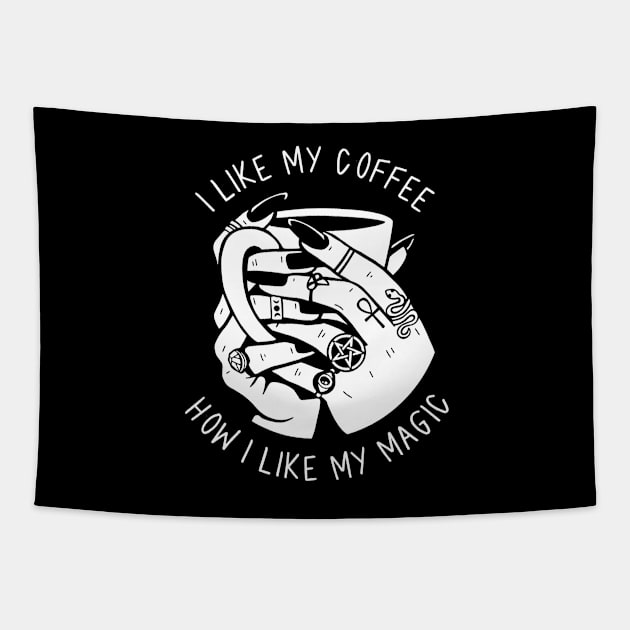 I Like My Coffee How I Like My Magic Tapestry by Maddie McLennon