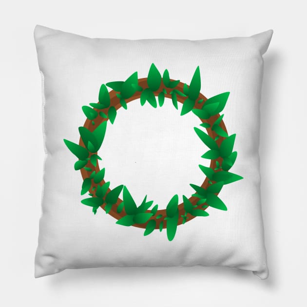 Circle Wood Leaf Game Play Button Pillow by crackerflake