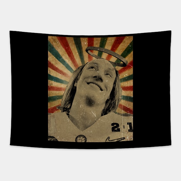 William Trevor Lawrence - Photo Vintage Retro Look Fan Design Tapestry by Janji Joni