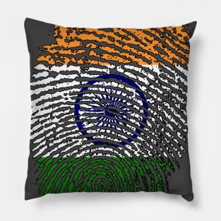 Indian Flag - India Flag - Fingerprint Pillow