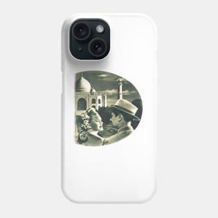 Romantic couple in oriental, arabic landscape and with vintage black and white Phone Case