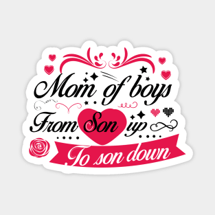 mom of boys from son up to son down mother of boys gift ideas for mothers day Magnet