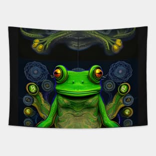 Frogger Spirit Animal (9) - Trippy Psychedelic Frog Tapestry