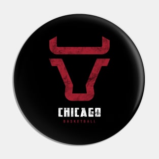 Modern Chicago Bulls Basketball Fan Alternate Logo Pin