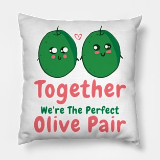 Valentine's Day Olive Couples Dating Romance Pillow