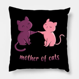 MOTHER OF CATS cute kawaii kitten Pillow