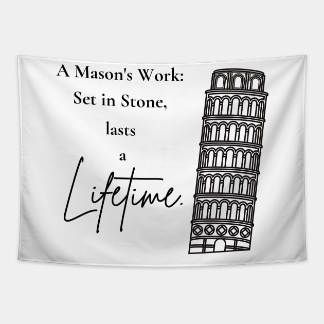 "Mason's Legacy: Eternity in Stone" Tapestry by UniqueHappiness