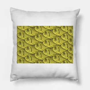 Yellow Fish Pattern Pillow