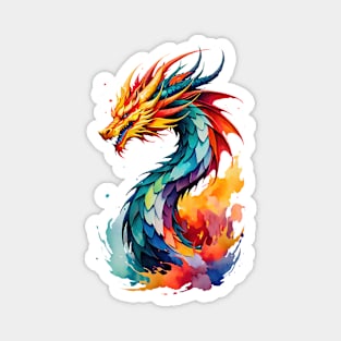 Colors of Fire Dragon Magnet