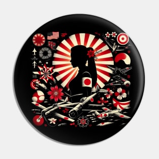 Japanese Culture Collage Pin