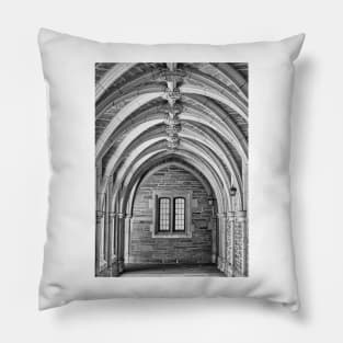 Princeton University Hallway B+W Pillow