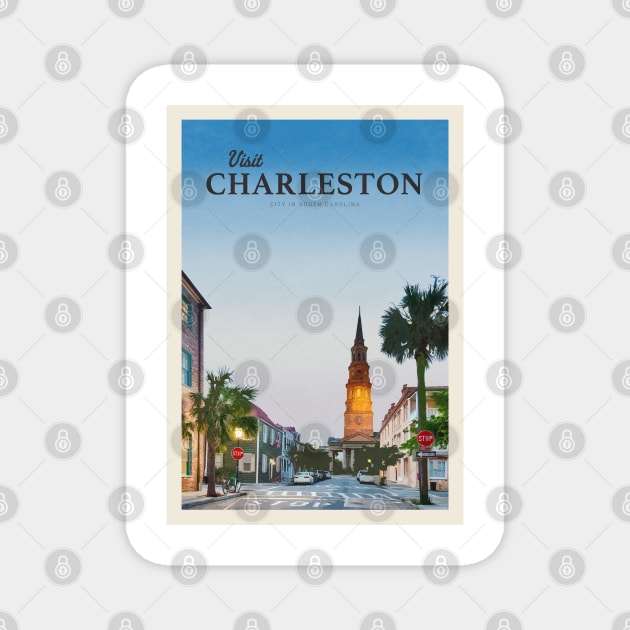 Visit Charleston Magnet by Mercury Club