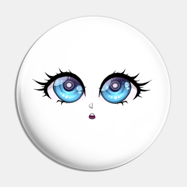 Surprised anime eyes Anime Pin TeePublic UK