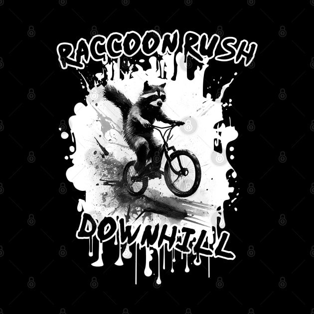 Raccoon Rush Downhill by Wrap Shop