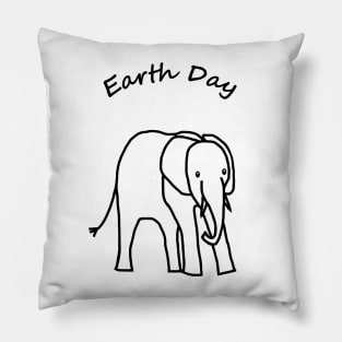 Earth Day Baby Elephant Pillow