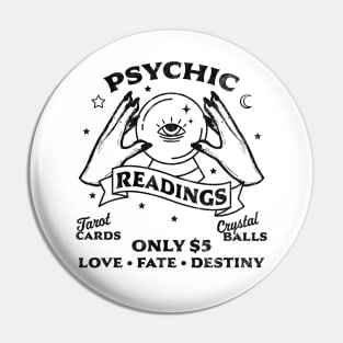 Fortune Teller Psychic Readings Tarot Crystal Ball Vintage Pin