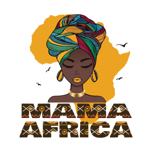 Mama Africa Map & Face Funny Top T-Shirt