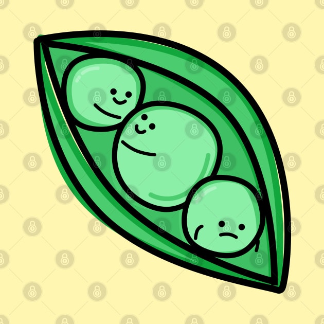 Cute Peas by happyfruitsart