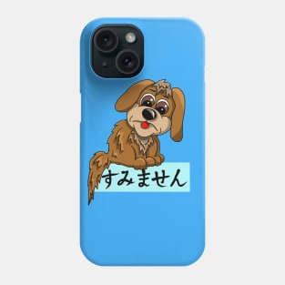 An apologetic dog says sumimasen Phone Case