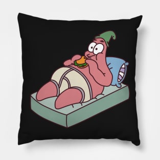 Patrick Star Eating Burger Pillow