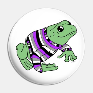 Asexual Frog Pin