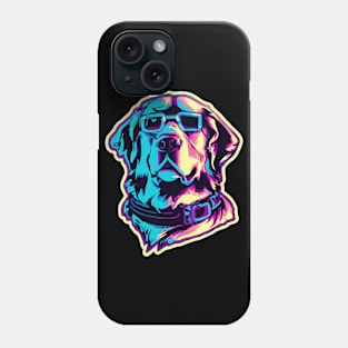 Labrador Vaporwave Dog Lover Retriever Phone Case