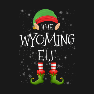 Wyoming Elf Family Matching Christmas Group Funny Pajama Xmas T-Shirt